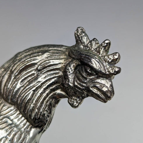 英国ヴィンテージ ピューター製 鶏フィギュリン ペア